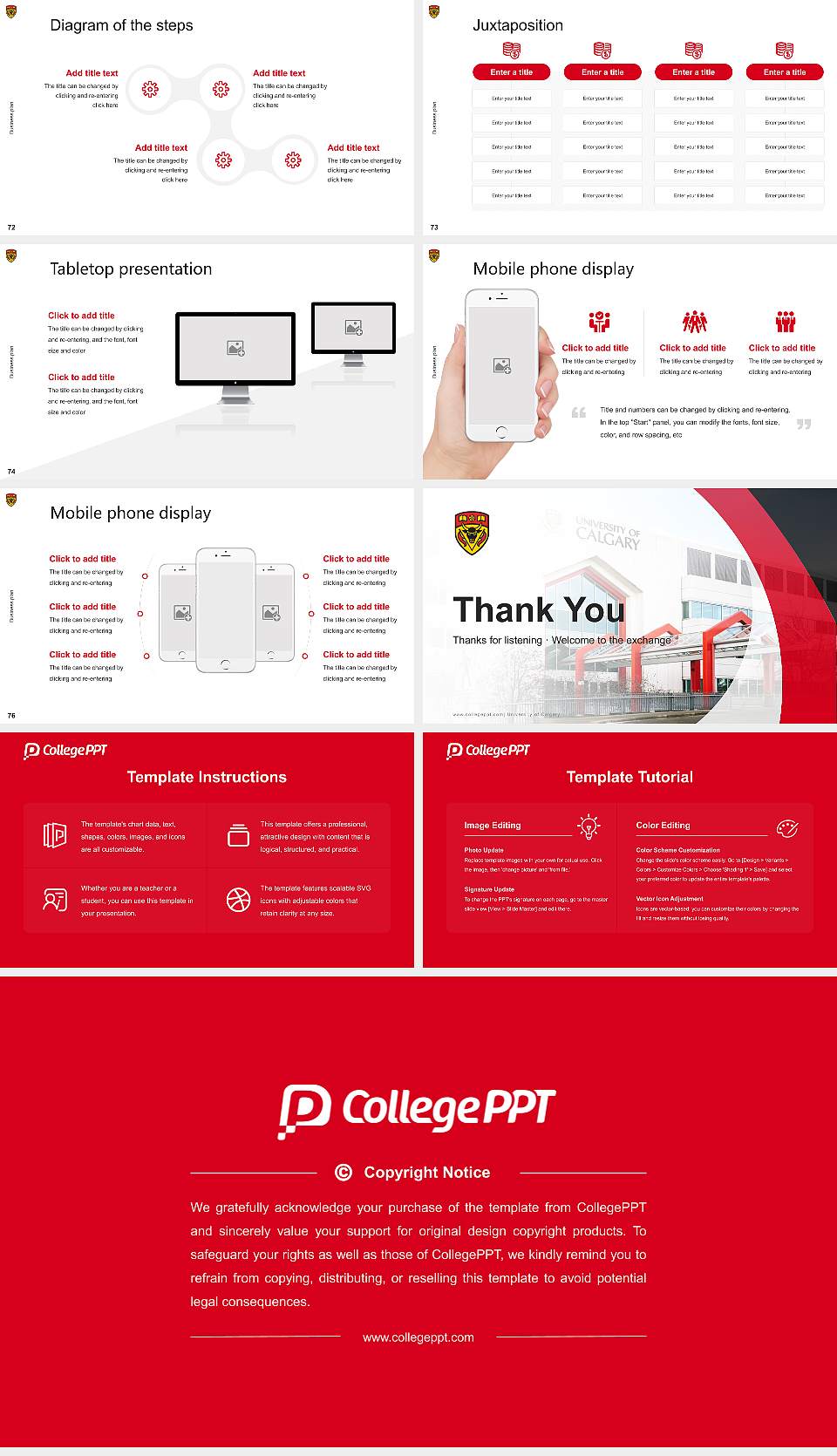University of Calgary Competition/Entrepreneurship Contest PPT Template16:9 ratio PPT effect preview image9