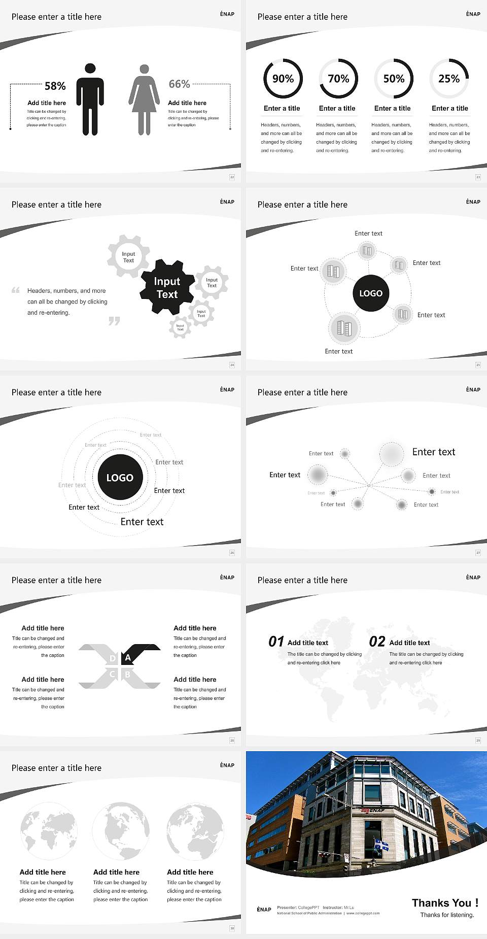 National School of Public Administration Course/Courseware Creation PPT Template4:3 ratio PPT effect preview image4