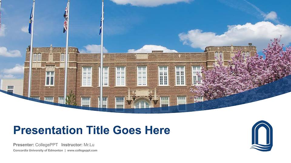 Concordia University of Edmonton Course/Courseware Creation PPT Template16:9 ratio PPT effect preview image