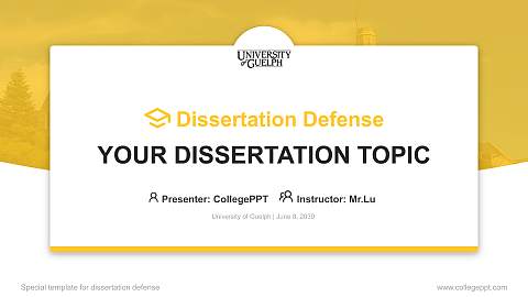 University of Guelph Graduation Thesis Defense PPT Template