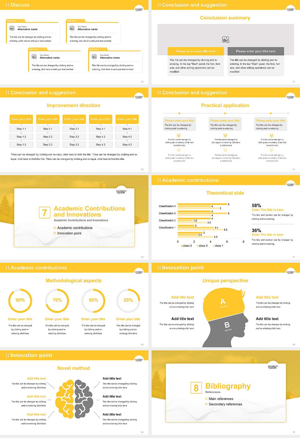 University of Guelph Graduation Thesis Defense PPT Template16:9 ratio PPT effect preview image6