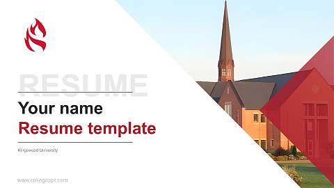 Kingswood University Resume PPT Template