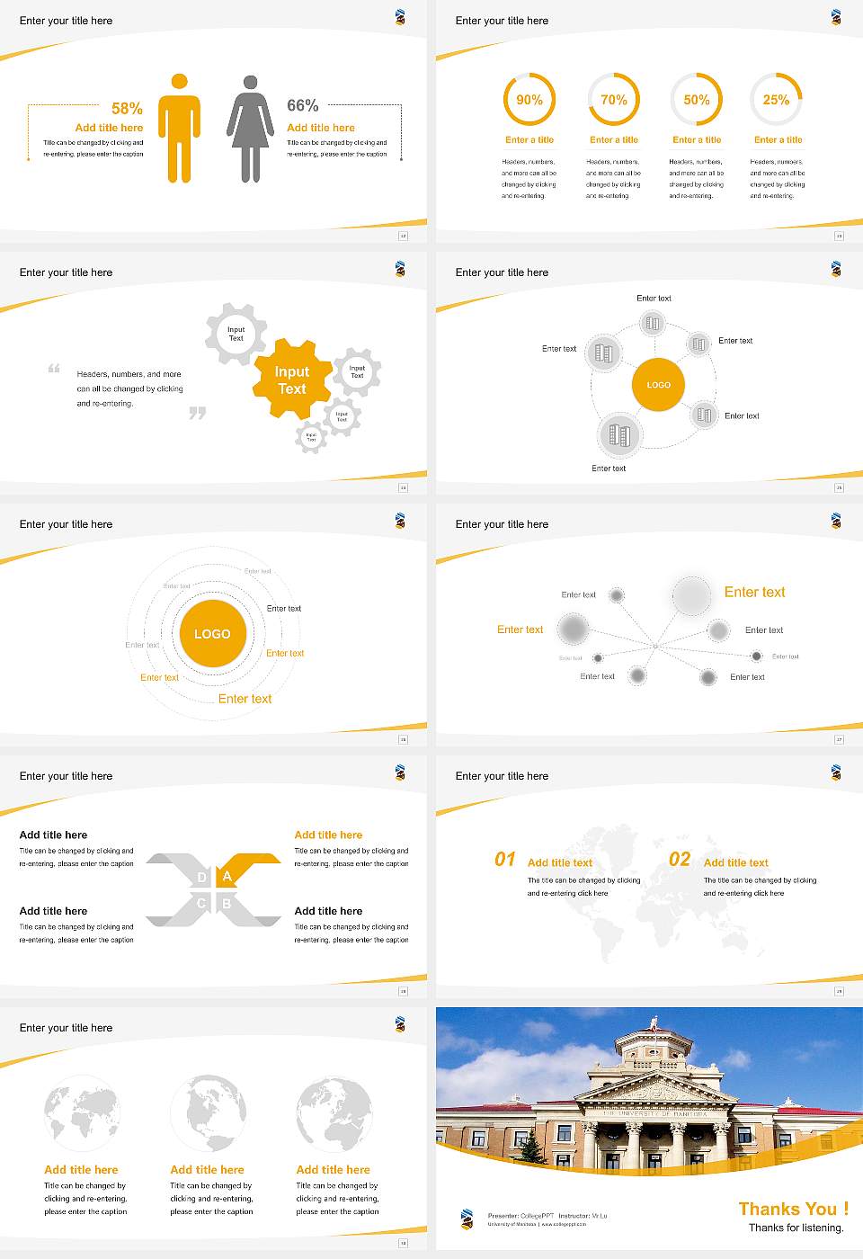 University of Manitoba Course/Courseware Creation PPT Template16:9 ratio PPT effect preview image4