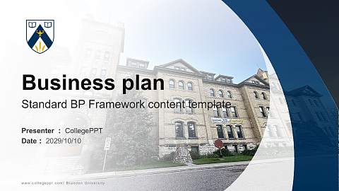 Brandon University Competition/Entrepreneurship Contest PPT Template
