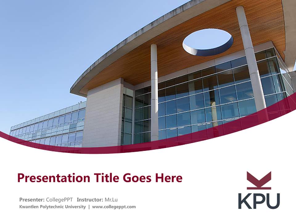 Kwantlen Polytechnic University Course/Courseware Creation PPT Template4:3 ratio PPT effect preview image5