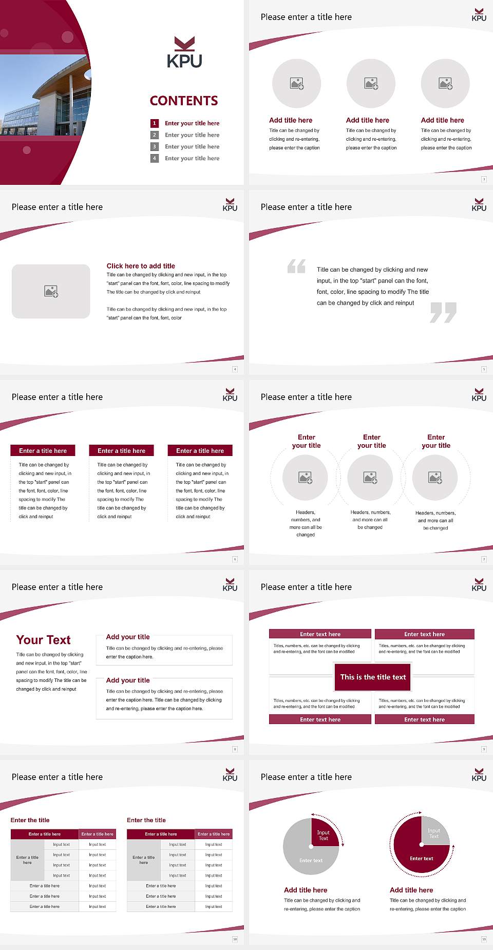 Kwantlen Polytechnic University Course/Courseware Creation PPT Template4:3 ratio PPT effect preview image2