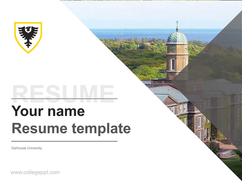Dalhousie University Resume PPT Template4:3 ratio PPT effect preview image5