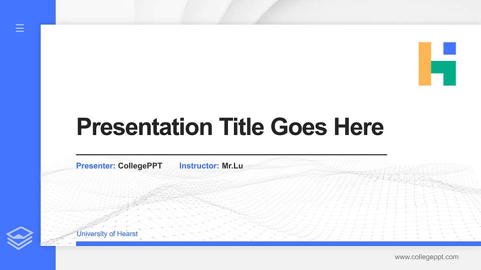 University of Hearst Thesis Proposal/Graduation Defense PPT Template16:9 ratio PPT effect preview image