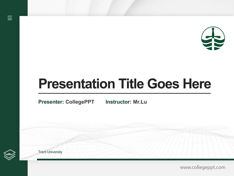 Trent University Thesis Proposal/Graduation Defense PPT Template4:3 ratio PPT effect preview image5