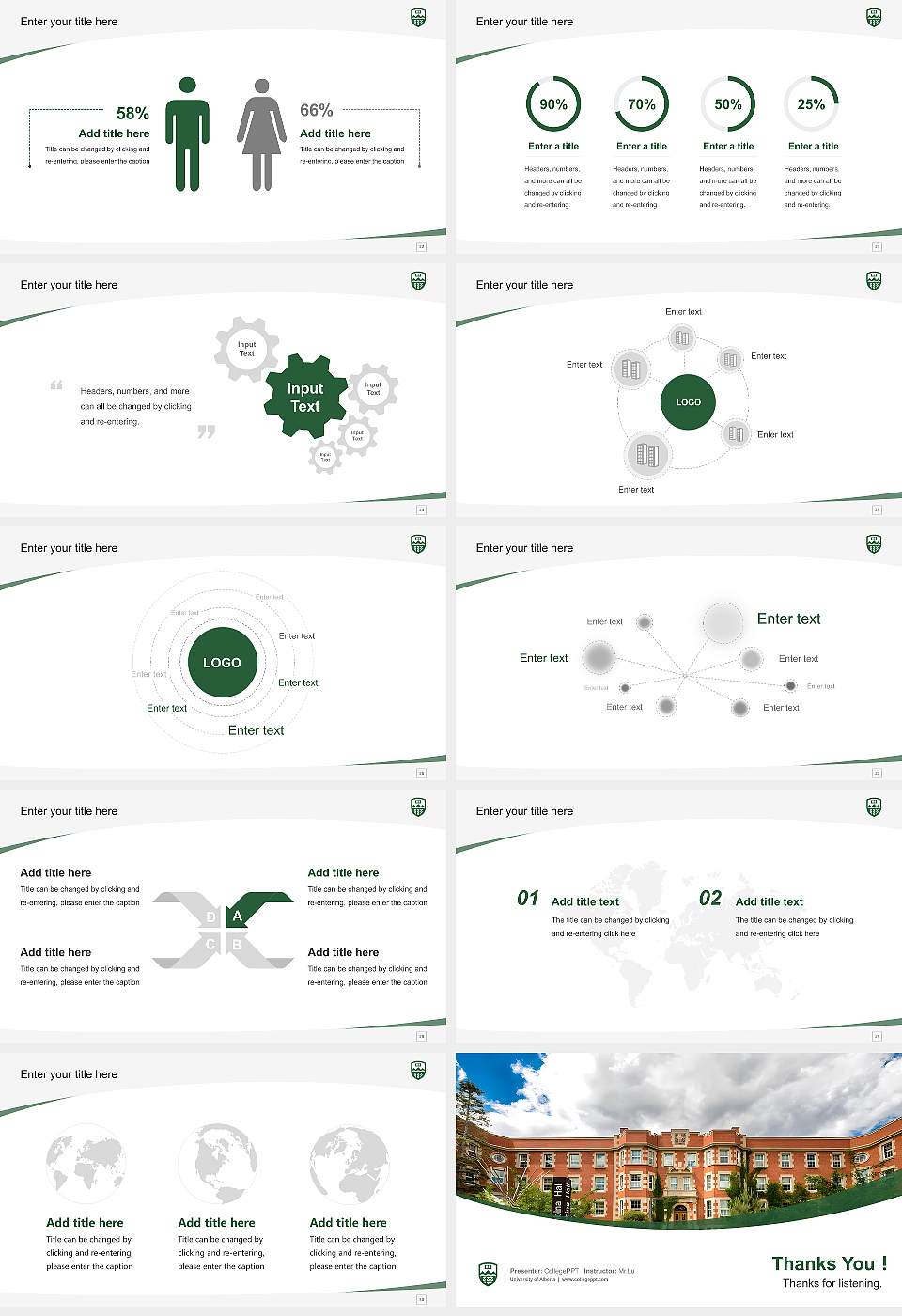 University of Alberta Course/Courseware Creation PPT Template16:9 ratio PPT effect preview image4