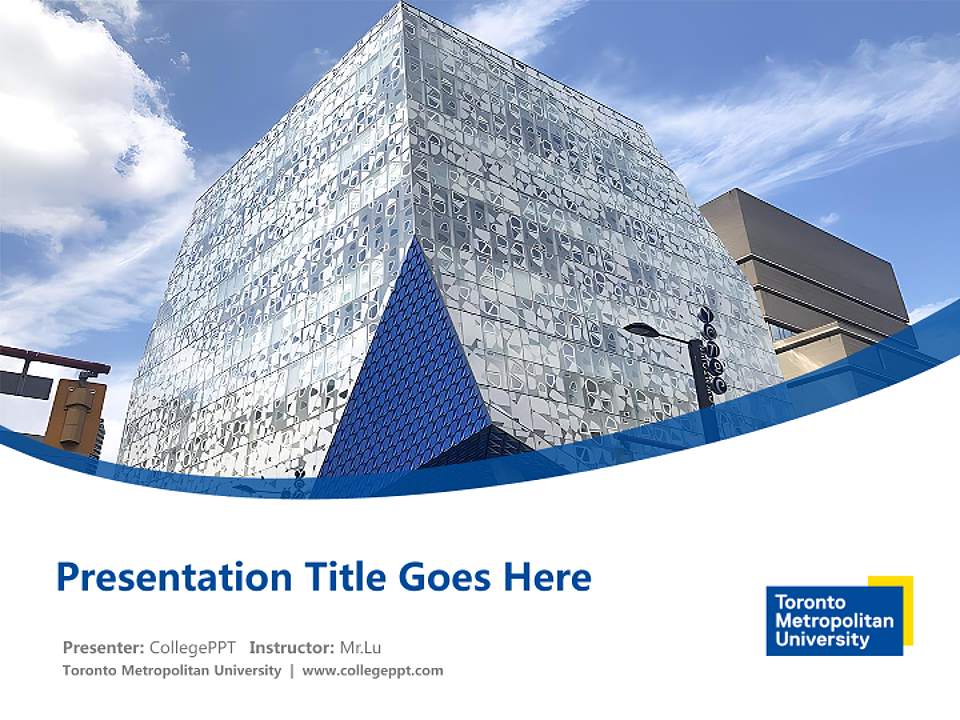 Toronto Metropolitan University Course/Courseware Creation PPT Template4:3 ratio PPT effect preview image5
