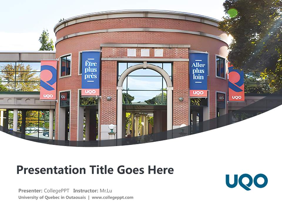 University of Quebec in Outaouais Course/Courseware Creation PPT Template4:3 ratio PPT effect preview image5