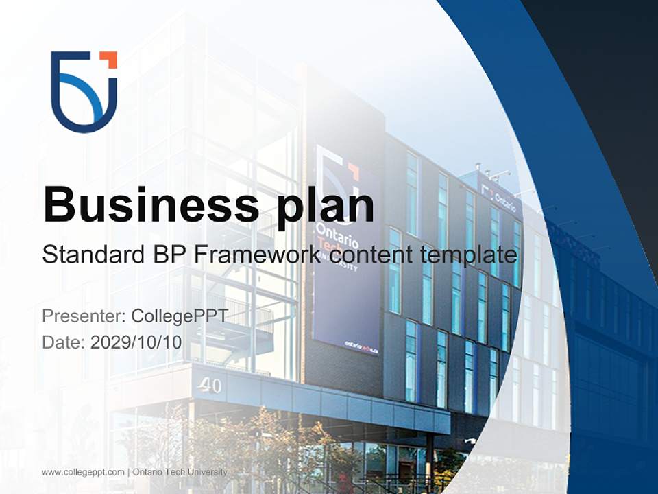 Ontario Tech University Competition/Entrepreneurship Contest PPT Template4:3 ratio PPT effect preview image9