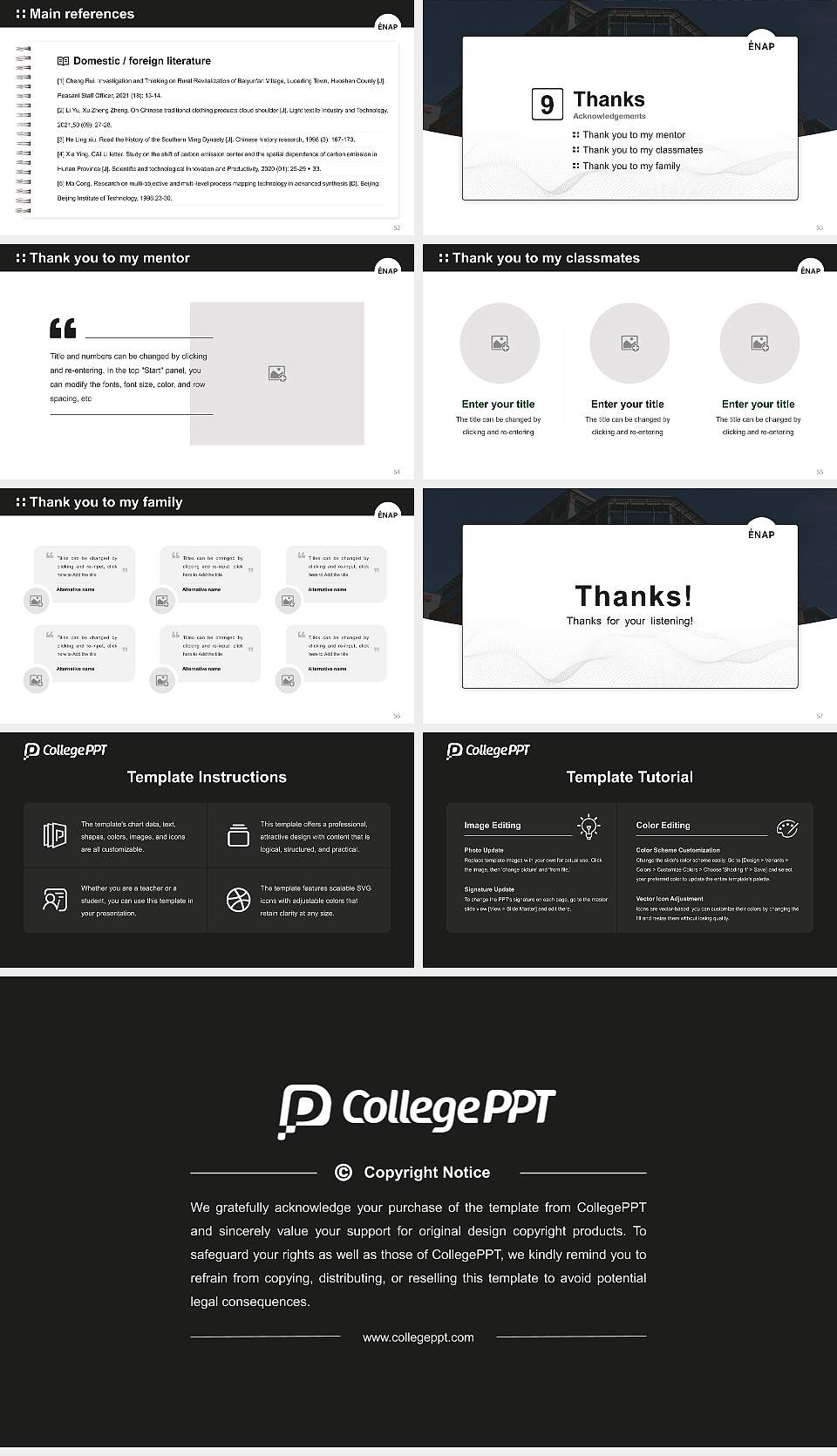 National School of Public Administration Graduation Thesis Defense PPT Template16:9 ratio PPT effect preview image7