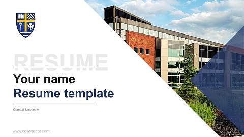 Crandall University Resume PPT Template