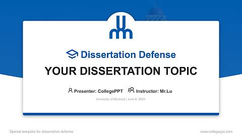 University of Montreal Graduation Thesis Defense PPT Template