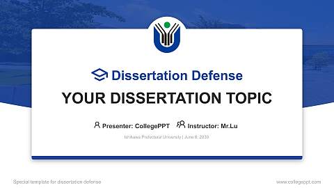 Ishikawa Prefectural University Graduation Thesis Defense PPT Template