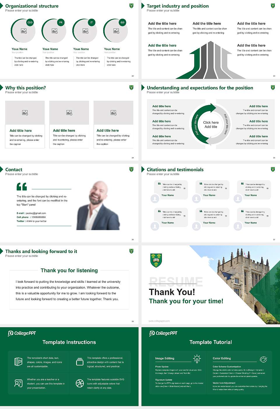 University of Saskatchewan Resume PPT Template16:9 ratio PPT effect preview image4