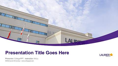 Wilfrid Laurier University Course/Courseware Creation PPT Template