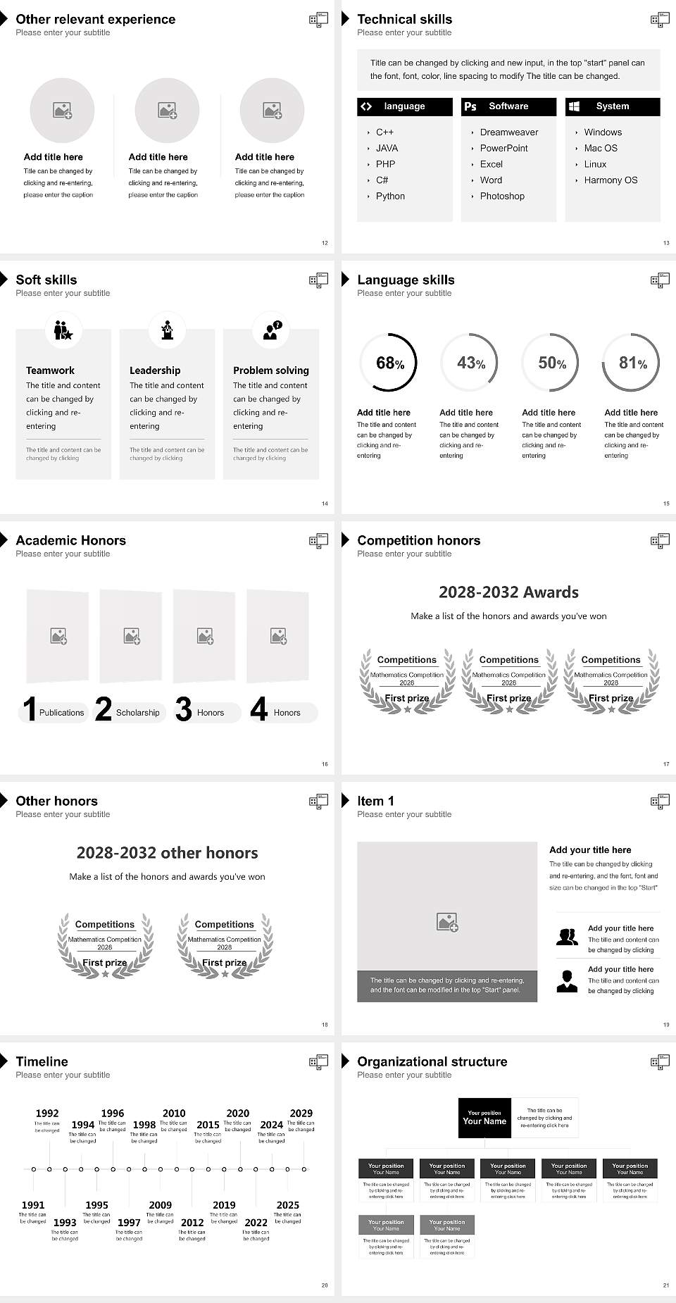 Ontario College of Art and Design University Resume PPT Template4:3 ratio PPT effect preview image3