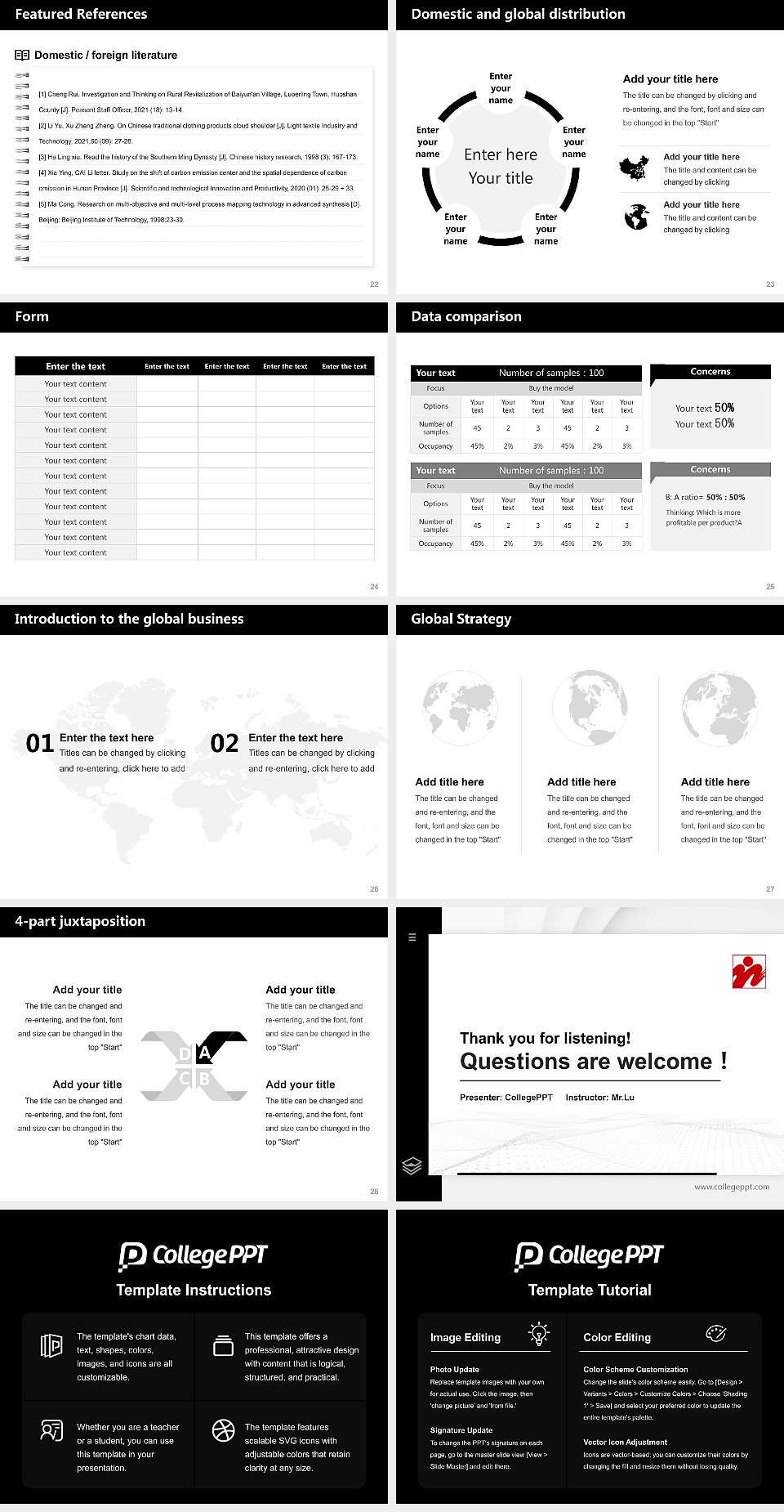 Japan Institute of the Moving Image Thesis Proposal/Graduation Defense PPT Template4:3 ratio PPT effect preview image4