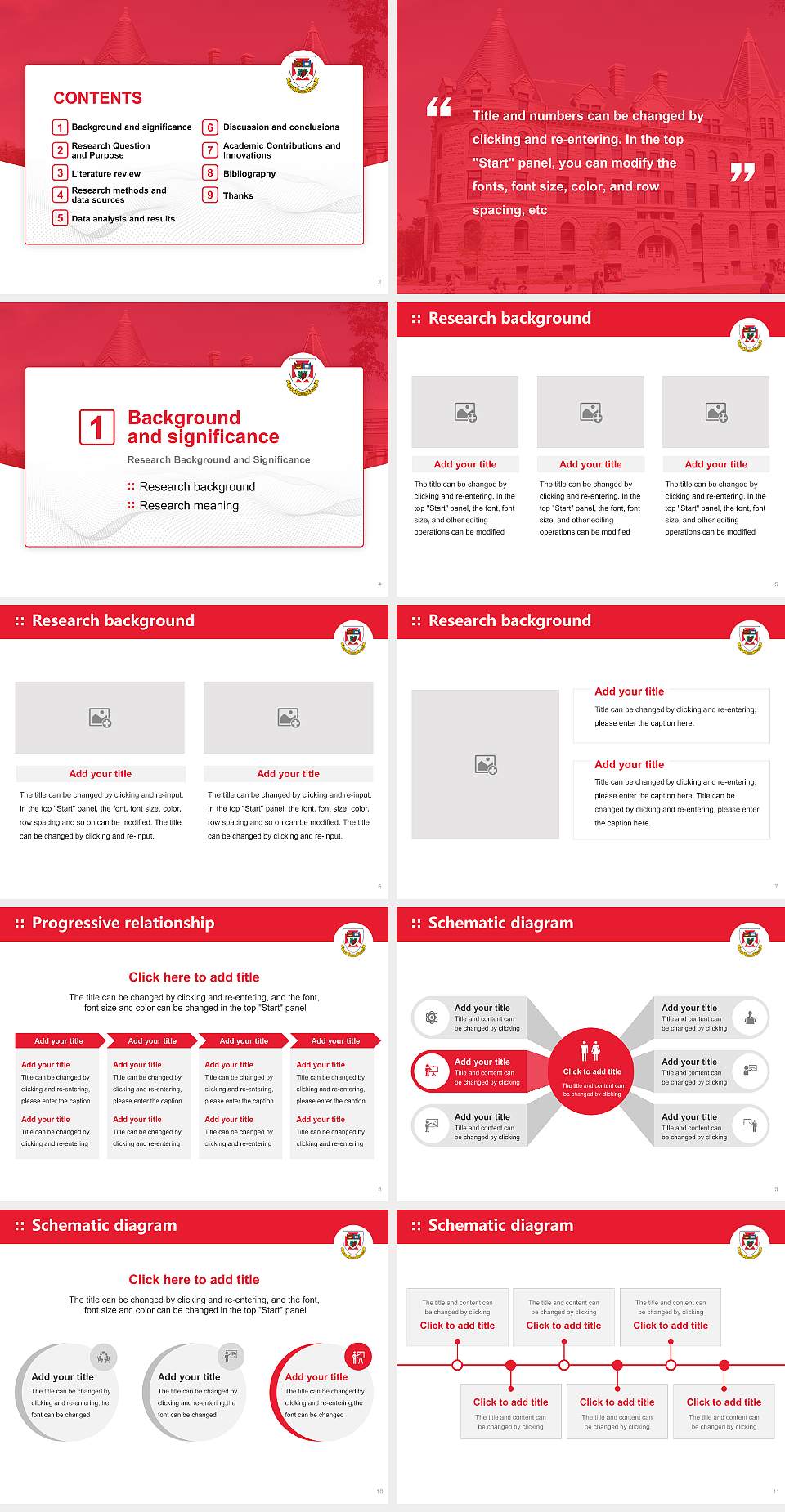 University of Winnipeg Graduation Thesis Defense PPT Template4:3 ratio PPT effect preview image2