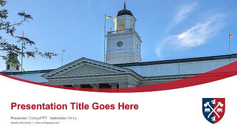 Acadia University Course/Courseware Creation PPT Template