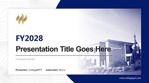Trinity Western University Academic Presentation/Research Findings Report PPT Template