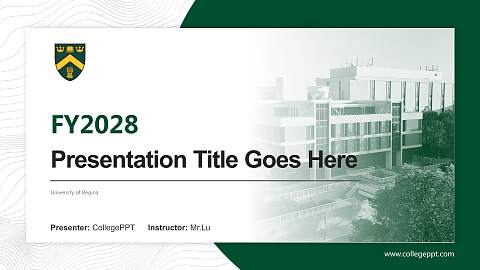 University of Regina Academic Presentation/Research Findings Report PPT Template