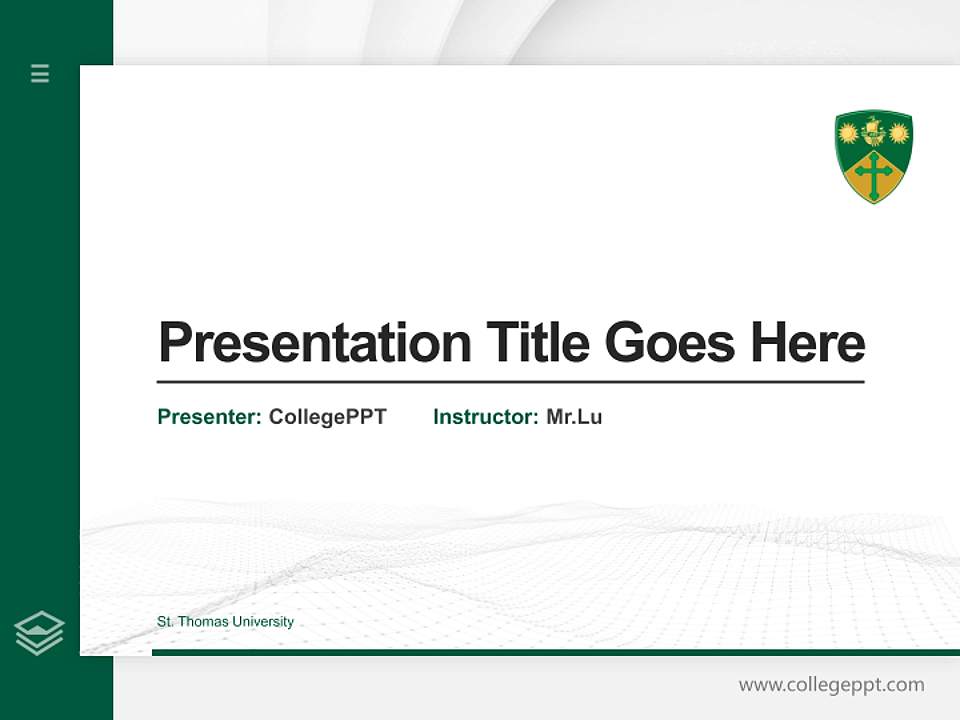 St. Thomas University Thesis Proposal/Graduation Defense PPT Template4:3 ratio PPT effect preview image5