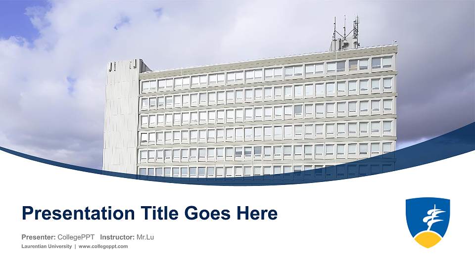 Laurentian University Course/Courseware Creation PPT Template16:9 ratio PPT effect preview image