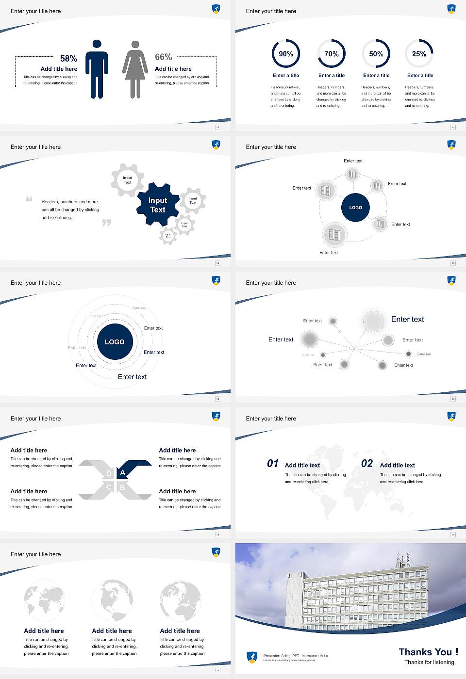 Laurentian University Course/Courseware Creation PPT Template16:9 ratio PPT effect preview image4