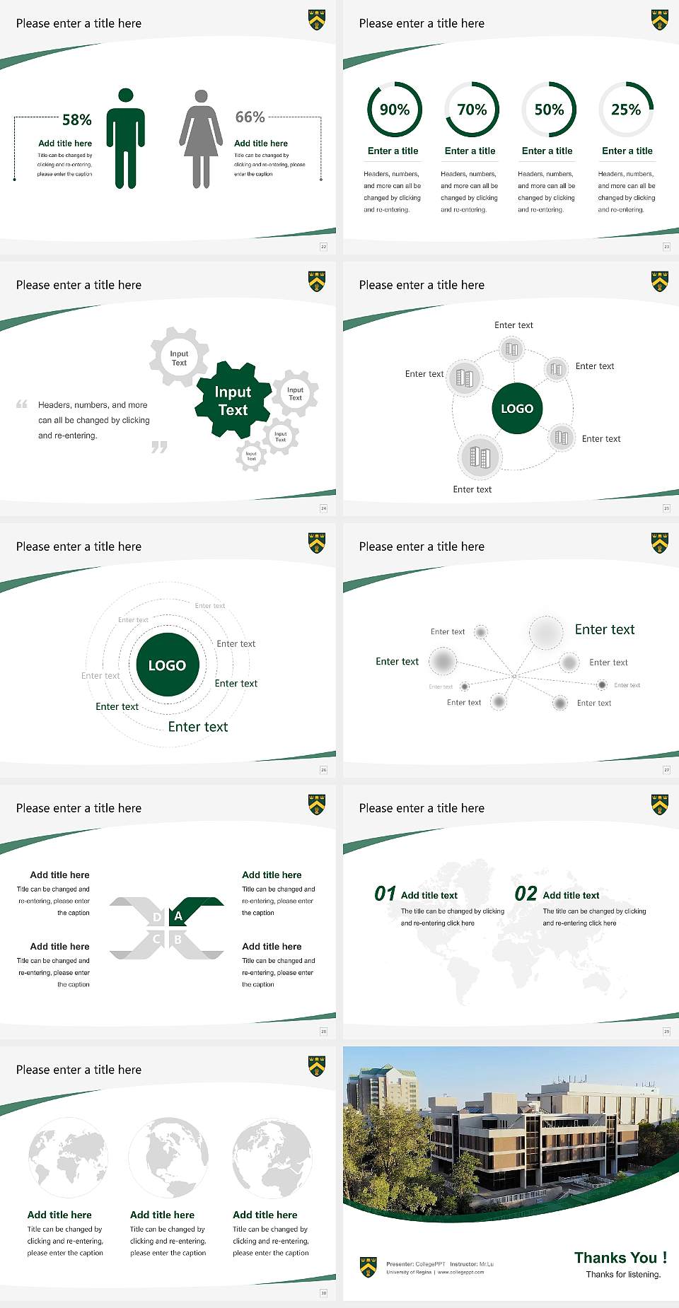 University of Regina Course/Courseware Creation PPT Template4:3 ratio PPT effect preview image4