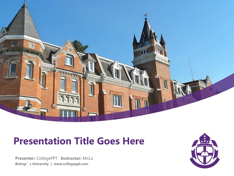 Bishop’s University Course/Courseware Creation PPT Template4:3 ratio PPT effect preview image5