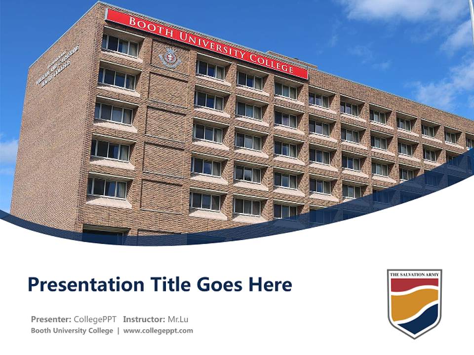 Booth University College Course/Courseware Creation PPT Template4:3 ratio PPT effect preview image5