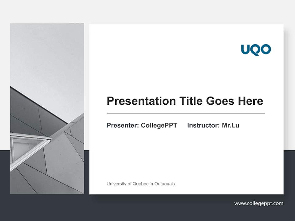 University of Quebec in Outaouais General Purpose PPT Template4:3 ratio PPT effect preview image6