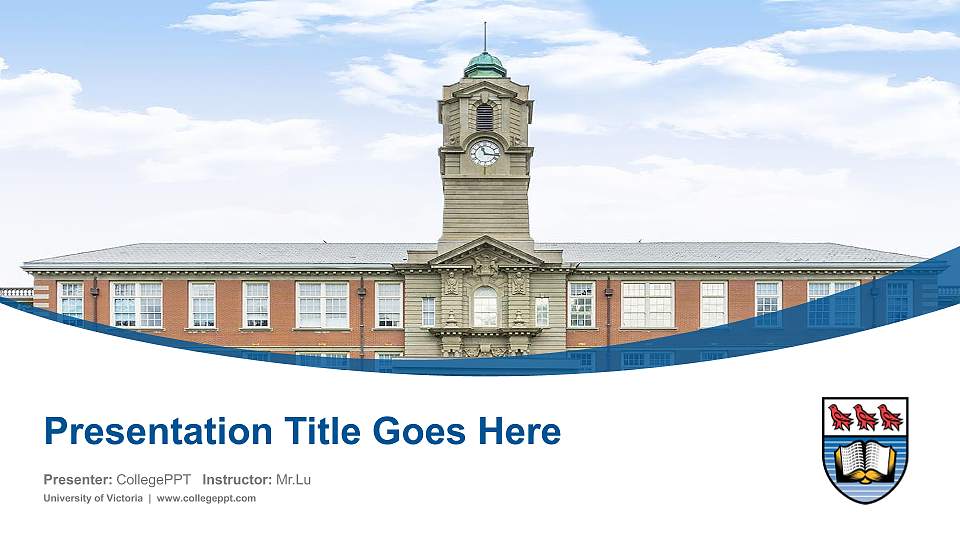 University of Victoria Course/Courseware Creation PPT Template16:9 ratio PPT effect preview image