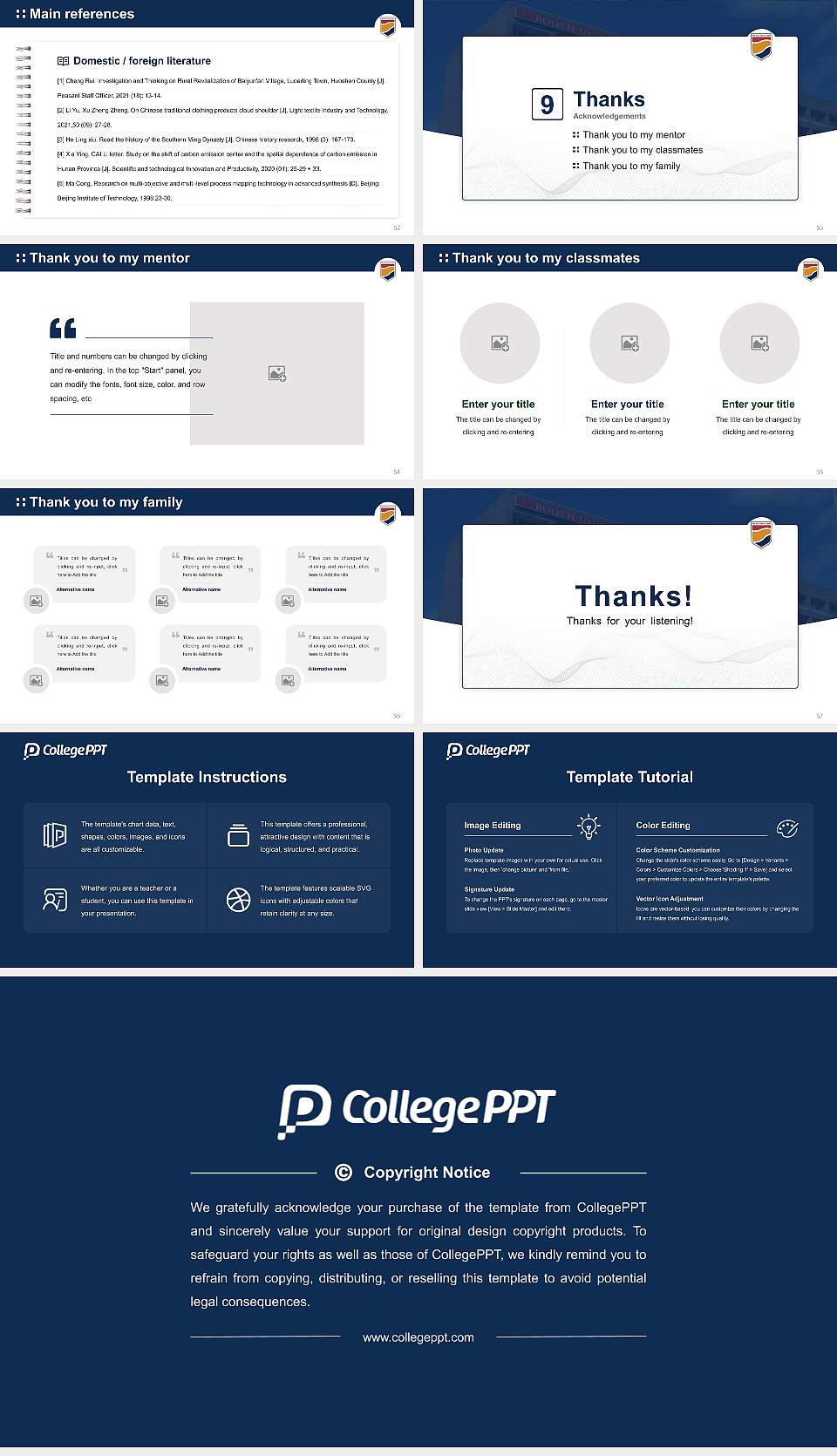 Booth University College Graduation Thesis Defense PPT Template16:9 ratio PPT effect preview image7