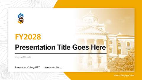 University of Manitoba Academic Presentation/Research Findings Report PPT Template