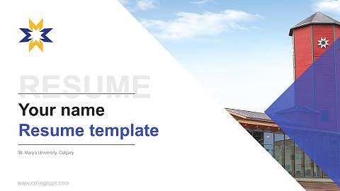 St. Mary’s University, Calgary Resume PPT Template
