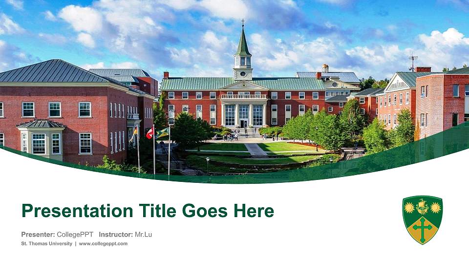 St. Thomas University Course/Courseware Creation PPT Template16:9 ratio PPT effect preview image