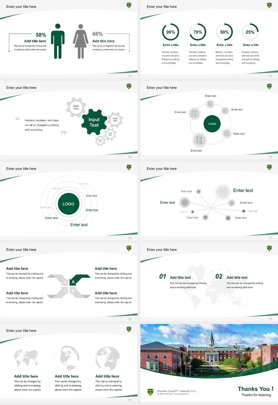 St. Thomas University Course/Courseware Creation PPT Template16:9 ratio PPT effect preview image4