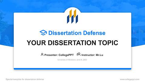 University of Moncton Graduation Thesis Defense PPT Template