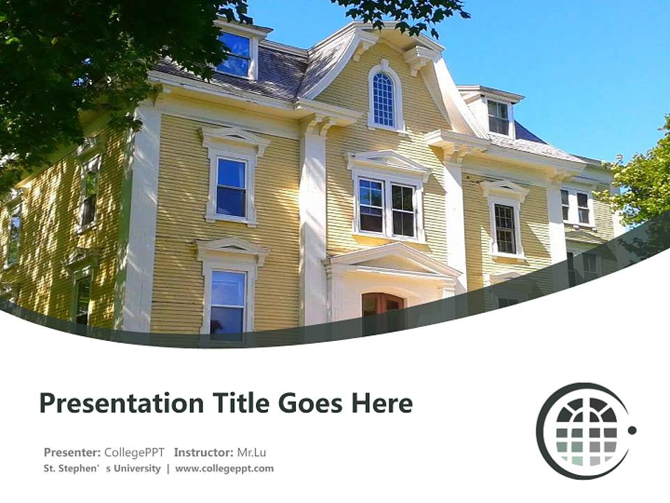 St. Stephen’s University Course/Courseware Creation PPT Template4:3 ratio PPT effect preview image5