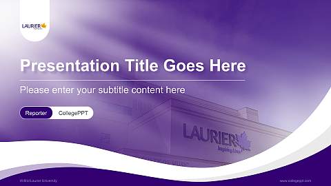 Wilfrid Laurier University Lecture Sharing and Networking Event PPT Template