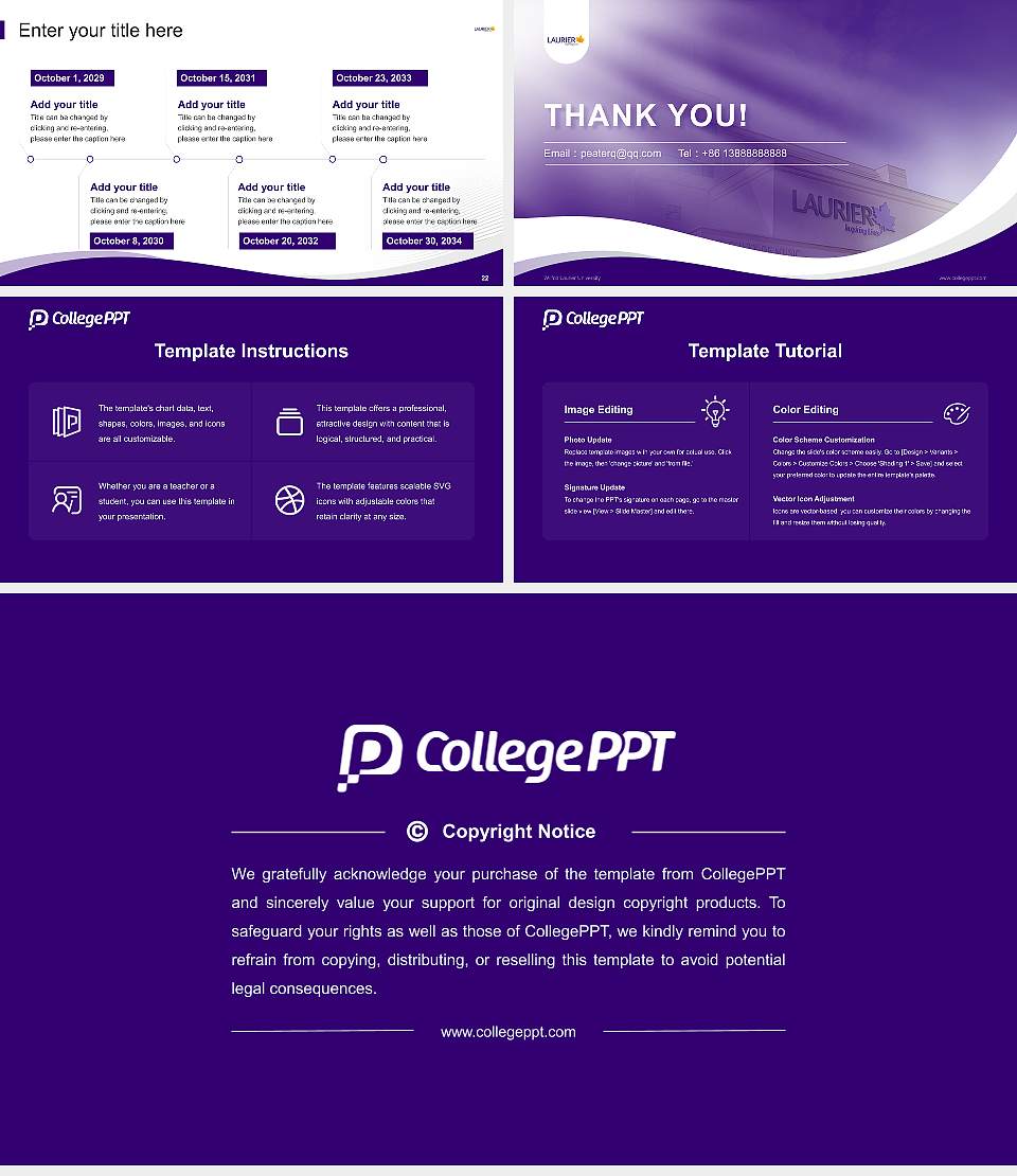 Wilfrid Laurier University Lecture Sharing and Networking Event PPT Template16:9 ratio PPT effect preview image4