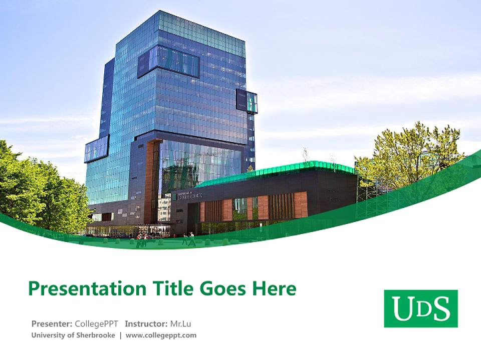 University of Sherbrooke Course/Courseware Creation PPT Template4:3 ratio PPT effect preview image5