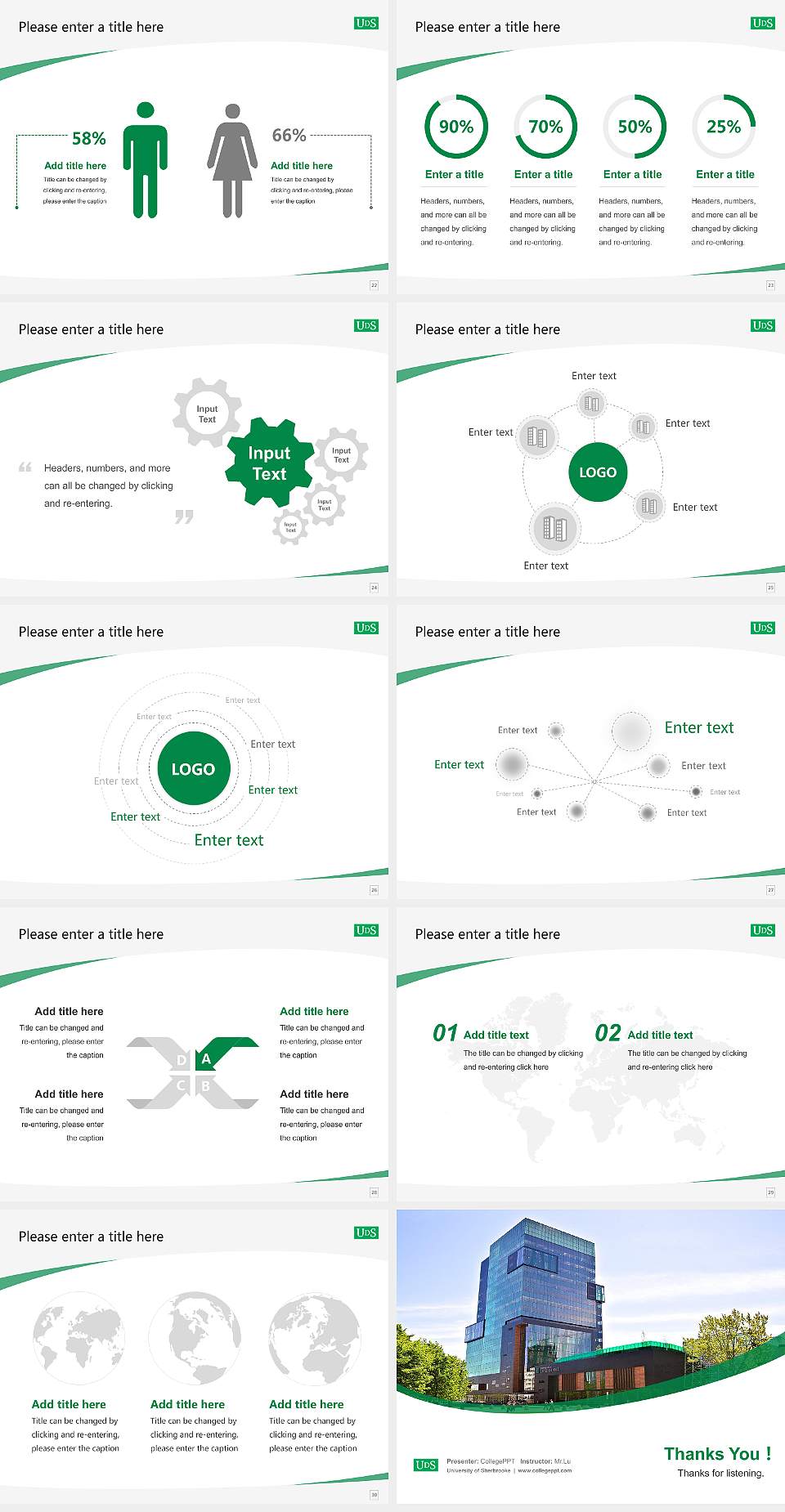 University of Sherbrooke Course/Courseware Creation PPT Template4:3 ratio PPT effect preview image4