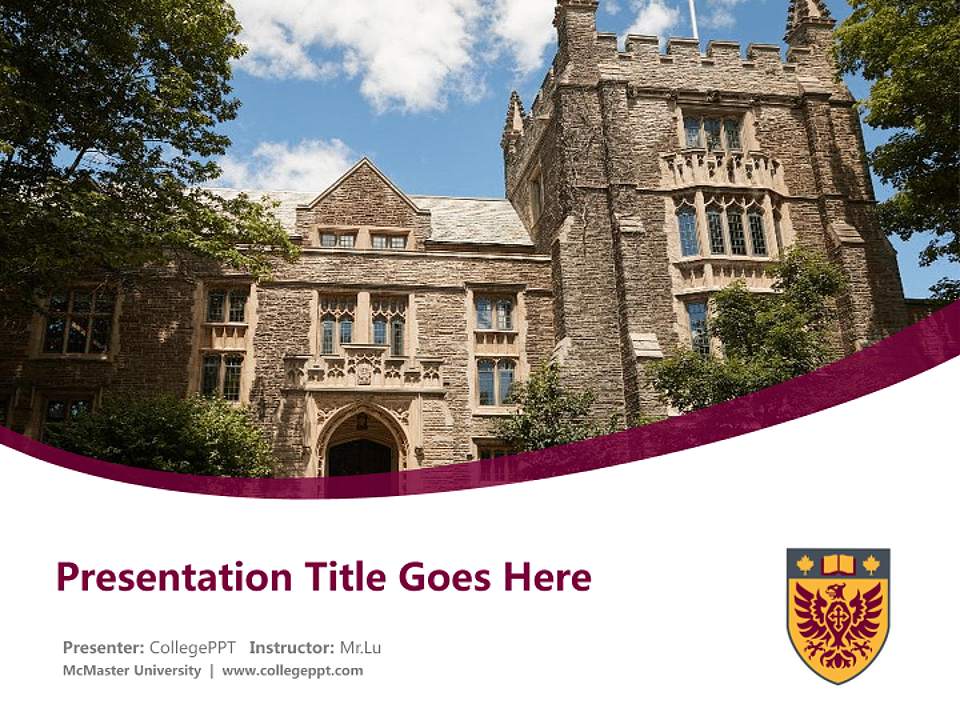 McMaster University Course/Courseware Creation PPT Template4:3 ratio PPT effect preview image5