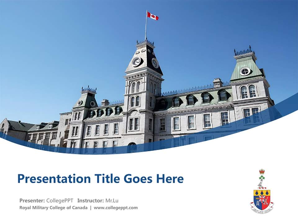 Royal Military College of Canada Course/Courseware Creation PPT Template4:3 ratio PPT effect preview image5